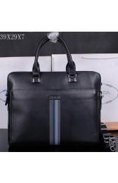 Prada Smooth Leather Briefcase M38421 Black VS04200