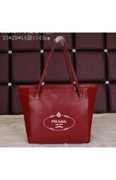 Prada Smooth Leather Shoulder Bag PR68671 Burgundy VS03122