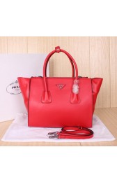 Prada Smooth Leather Tote Bags BN2619 Red VS04778
