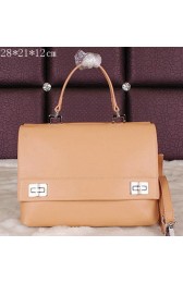 Prada Smooth Leather Tote Bags BN2796 Apricot VS05203