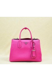 Prada Twin Saffiano Cuir Leather Tote Bag BN2748 Rose VS06883