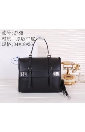 Prada Vitello Lux Flap Tote Bag BN2786 Black VS05143