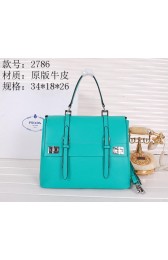 Prada Vitello Lux Flap Tote Bag BN2786 Green VS00324