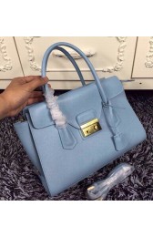 Quality Prada Tote Bag Flap Handbag BN3033 in Light Blue Saffiano Leather Fug VS02995