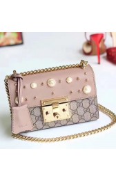 Replica Best Gucci Padlock Studded GG Supreme Shoulder Bag 432182 VS07173