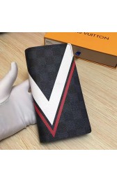 Replica Best Louis Vuitton Damier Canvas Brazza Wallet Red N64004 VS01336