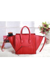 Replica Celine Luggage Phantom Square Tote Bag 3341 in Red Clemence Leather VS00778