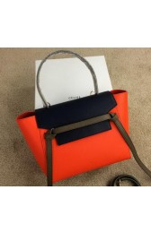 Replica Celine mini Belt Bag Original Leather C98311 Orange&Royal&Khaki VS01808
