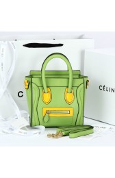 Replica Celine Nao Luggage 88029 in Green Original Leather VS09010