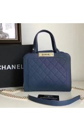 Replica Chanel Click Label Shopping Bag Blue A93732 VS04315