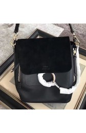 Replica Chloe Medium Faye Backpack in Smooth & Suede Calfskin Black 3S1192 VS00840