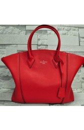 Replica Designer Louis Vuitton Veau Cachemire LOCKIT MM Tote Bag M94594 Red VS07423