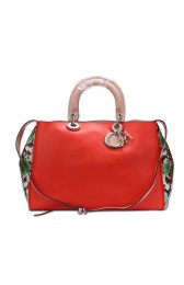 Replica Dior Jumbo Diorissimo Bag in Snake Leather CD0901 Red VS08135
