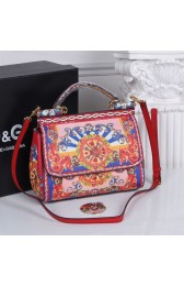 Replica Dolce&Gabbana Medium Sicily Bag In Printed Dauphine Leather BB6003AB VS06577