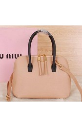 Replica Fashion miu miu Madras Goat Leather Top Handle Bag RL1122 Apricot VS02308