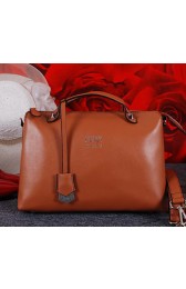 Replica Fendi By The Way Bag with Tail Calfskin Leather FD2353 Wheat VS09869