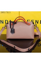 Replica Fendi By The Way Tote Bag Calfskin Leather F2350 Apricot VS09450
