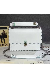 Replica Fendi Kan I Leather Bag White 8BT283 VS06109