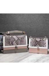 Replica Fendi Kan I Small Mini Bag in Two-tone Leather and Python 8M03812 VS02819