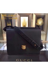 Replica Gucci Animalier Leather Messenger Bag Black 418654 VS03226