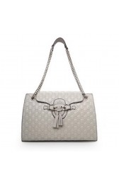 Replica Gucci Emily Guccissima Leather Chain Shoulder Bags 295403 OffWhite VS04359