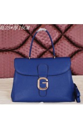 Replica Gucci Grainy Leather Tote Bag G3526 Blue VS09353