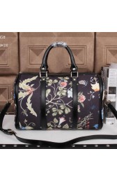 Replica Gucci Medium Boston Bag Linen 247205 Black VS08227