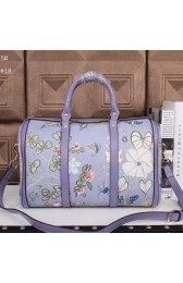 Replica Gucci Medium Boston Bag Linen 247205 Violet VS09604