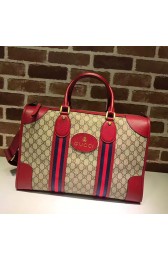 Replica Gucci Soft GG Supreme Duffle Bag with Web Red 459311 VS05898
