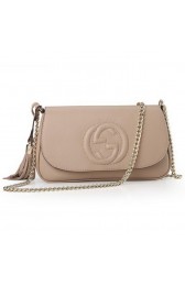 Replica Gucci Soho Original Leather Shoulder Bag 336752 Apricot VS06526