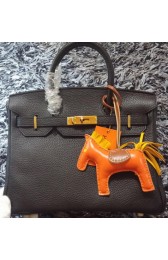 Replica Hermes Birkin 30CM Tote Bags Litchi Leather H30LI Black VS06615