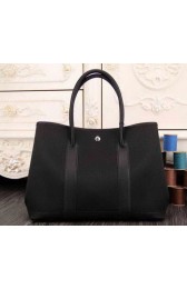Replica Hermes Garden Party 36cm 30cm Tote Bag Canvas Black VS08111