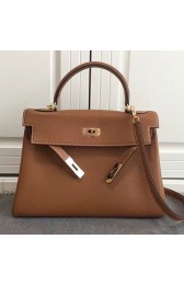 Replica Hermes Kelly 28 Tote Bag in Brown Togo Leather HK0928 VS02264