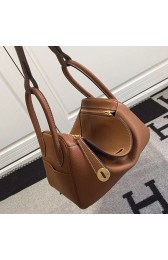 Replica Hermes Lindy 26 Bag Brown Togo Calfskin Leather HLD2630 VS01008