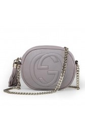 Replica High Quality Gucci Soho Original Leather mini Chain Bag 353965 Grey VS02343