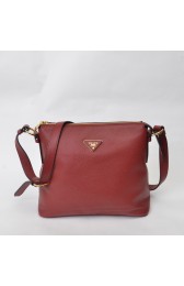 Replica High Quality Prada Shoulder Hobo Bag BT0979 in Red Original Clafskin Leather XZ VS01011