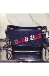 Replica Hot Chanel Chanel's Gabrielle Small Hobo Bag Navy Blue & Black A91810 VS02713
