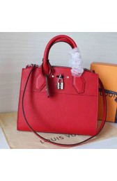 Replica Louis Vuitton Calfskin City Steamer PM Red M51304 VS04421
