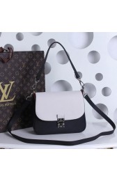 Replica Louis Vuitton Calfskin Leather EDEN Bag M41529 Black&White VS01989