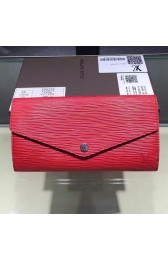Replica Louis Vuitton Epi Leather Sarah Wallet Red M60760 VS02297