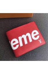 Replica Louis Vuitton Epi Leather Supreme X Multiple Wallet Red M60662 VS02952