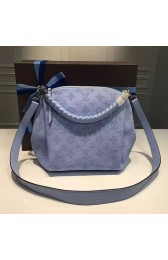 Replica Louis Vuitton Mahina Calfskin Babylone Chain BB Blue M51224 VS05360