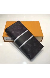 Replica Louis Vuitton Monogram Eclipse Canvas Brazza Wallet M64438 VS06301