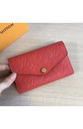 Replica Louis Vuitton Monogram Empreinte Compact Curieuse Wallet Red M60568 VS06879
