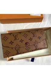 Replica Louis Vuitton Monogram Reverse Emilie Wallet Fuchsia M60697 VS09537