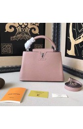 Replica Louis Vuitton Taurillon Leather Capucines PM Pink M42237 VS06325