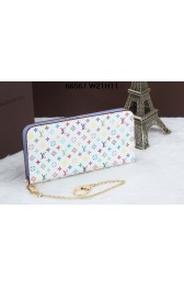 Replica Louis Vuitton White Monogram Multicolore Insolite Wallet M66567 SkyBlue VS07278