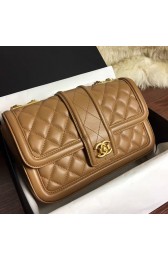 Replica Luxury Chanel Quilted Lambskin Flap Bag Beige A91365 VS09063