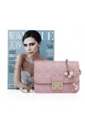Replica MISS DIOR Shoulder Bag in Lambskin Leather CD6331 Light Pink VS06365