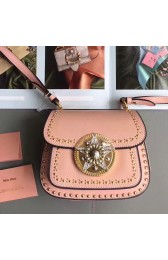 Replica Miu Miu Goat Leather Shoulder Bag Pink 5BD030 VS04817
